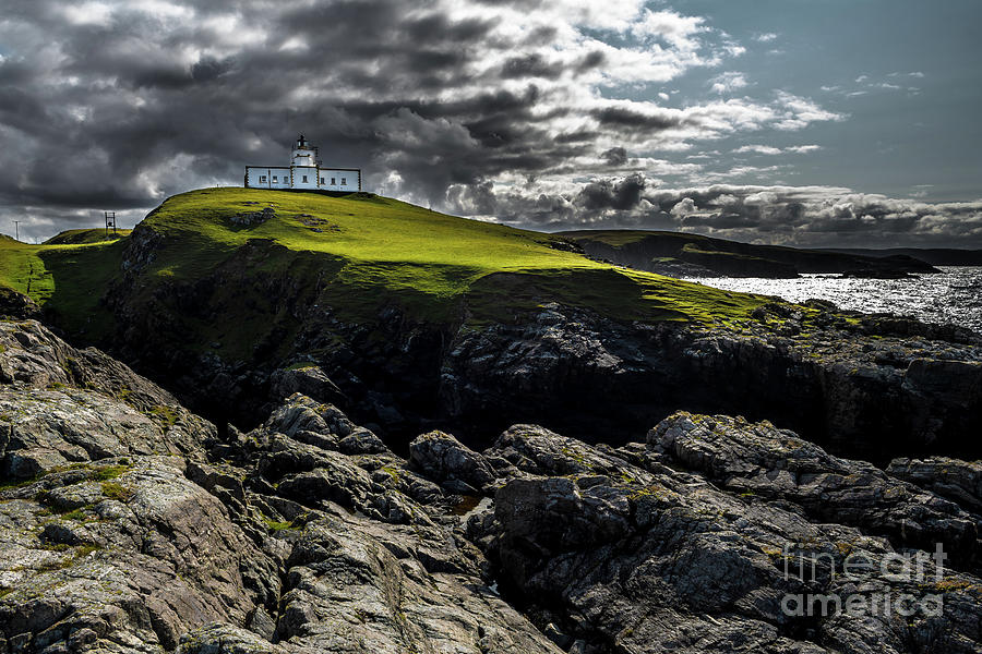 Strathy Point Lighthouse In Scotland Photograph by Andreas Berthold