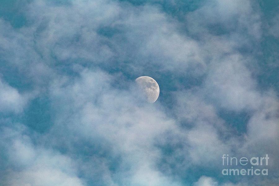 Moon Photograph - Stratocumulus Clouds And The Moon by Stephen Burt/science Photo Library