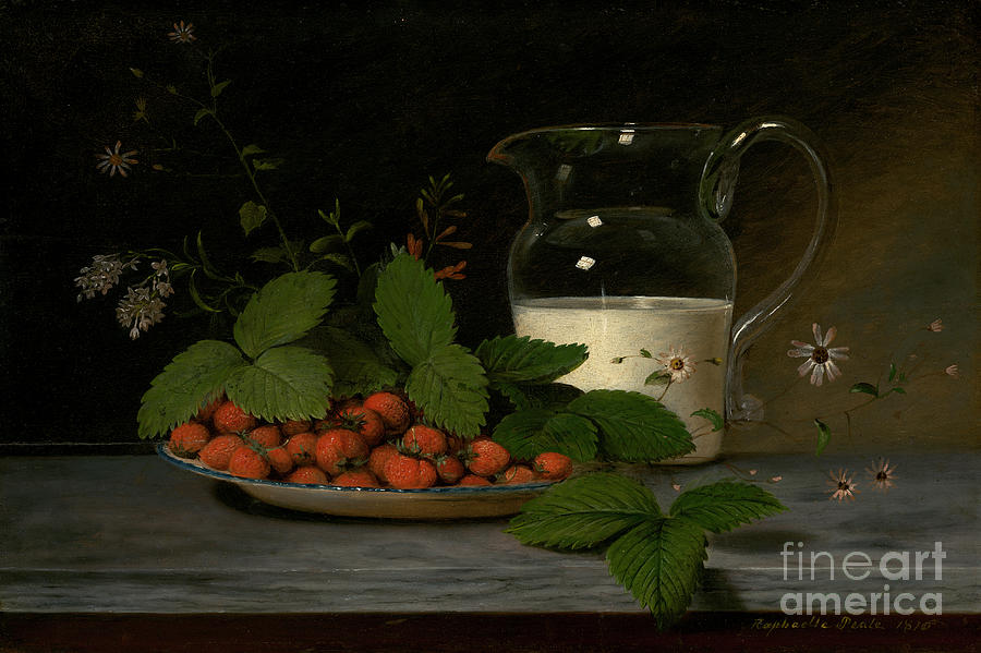 Strawberries and Cream, 1816 Painting by Raphaelle Peale