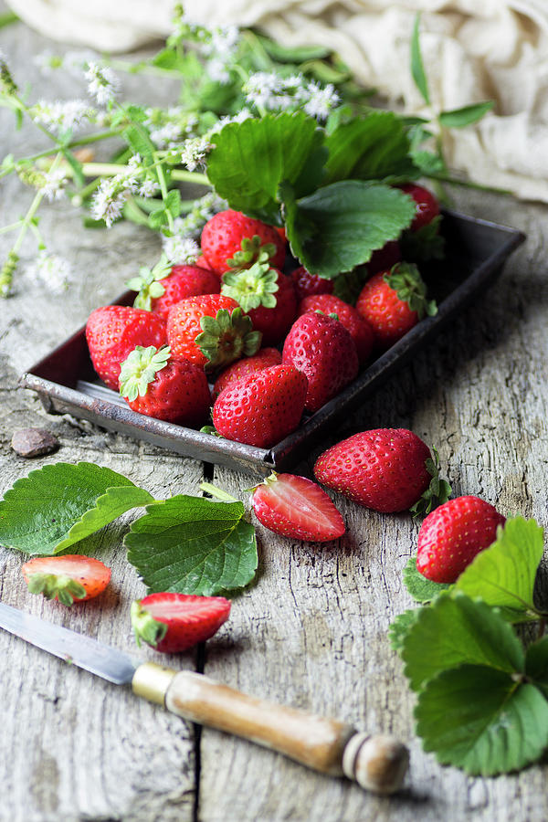 Strawberries Photograph by Esther Clemente