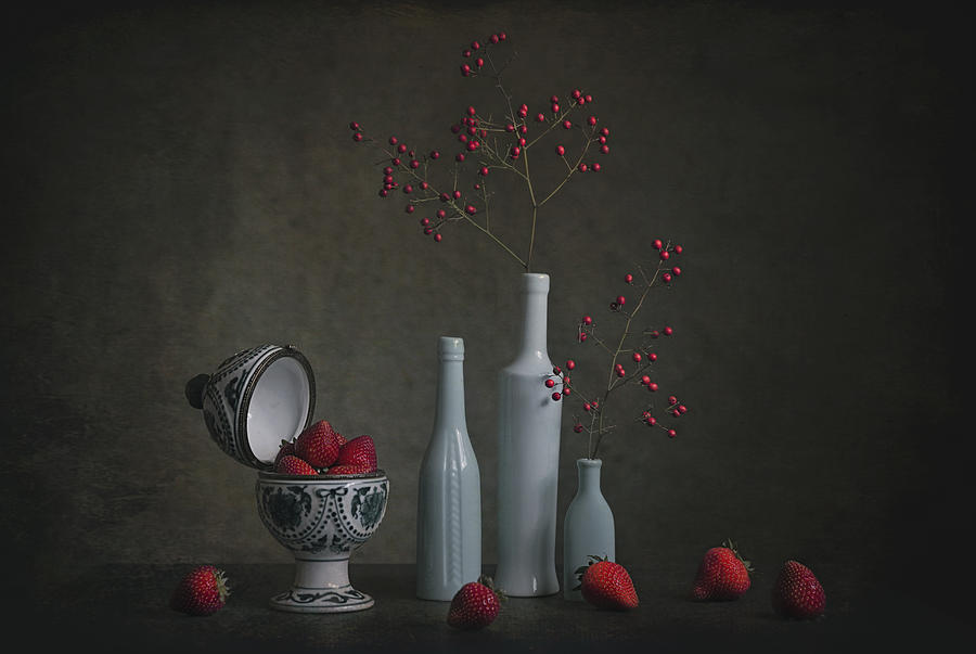 Strawberry Photograph - Strawberries by Lydia Jacobs