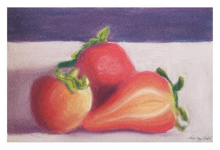 Strawberries on Purple Pastel by Alexis King-Glandon