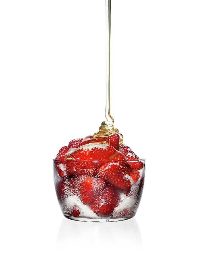 Strawberries With Sugar And Honey In Photograph by Chris Stein