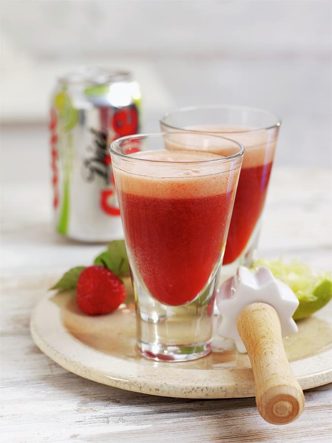 Strawberry And Lime Cola Photograph by Garlick, Ian