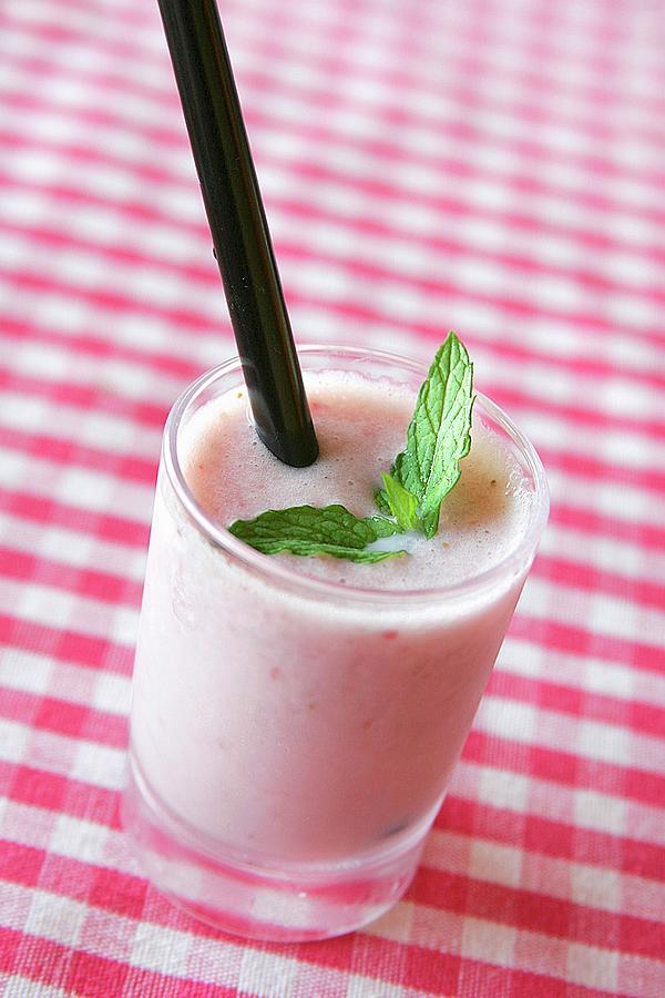 Strawberry And Maple Syrup Milkshake Photograph by Bru