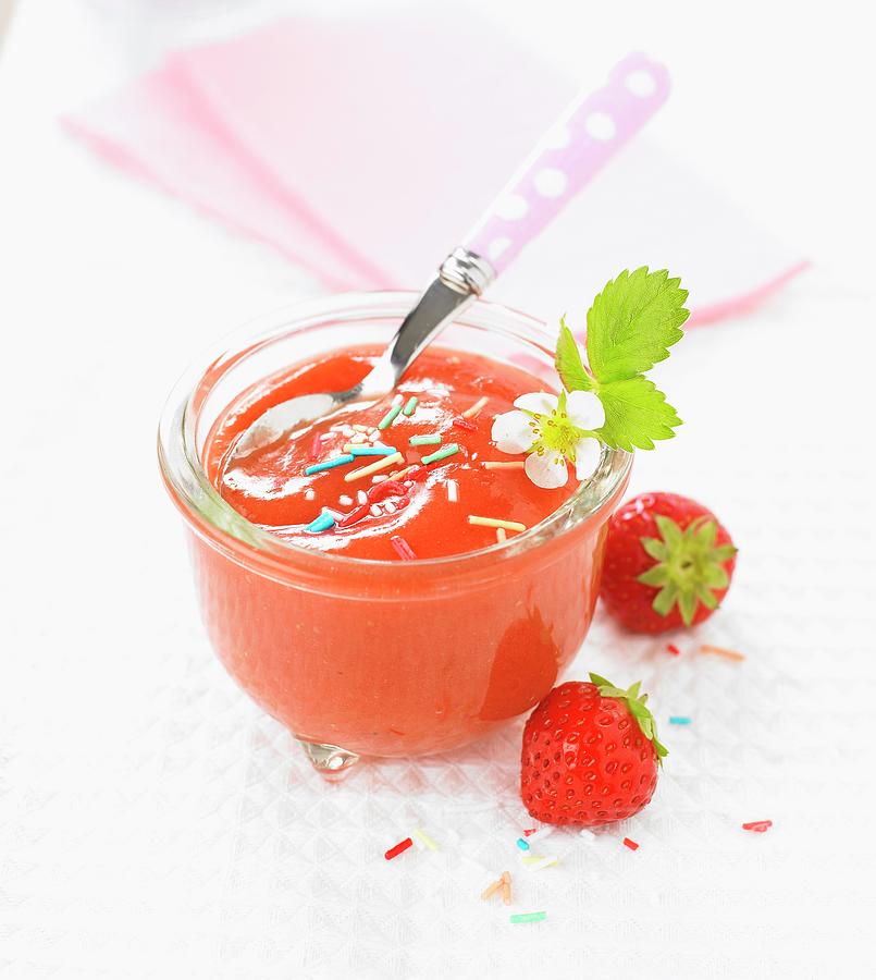 Strawberry-banana Compote Photograph by Ruchaud