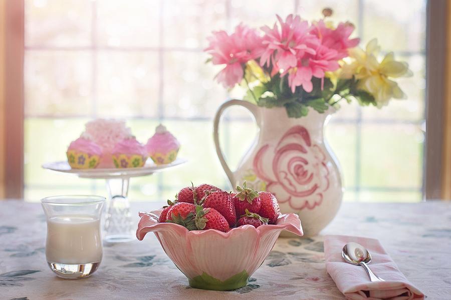 Strawberry breakfast Photograph by Top Wallpapers