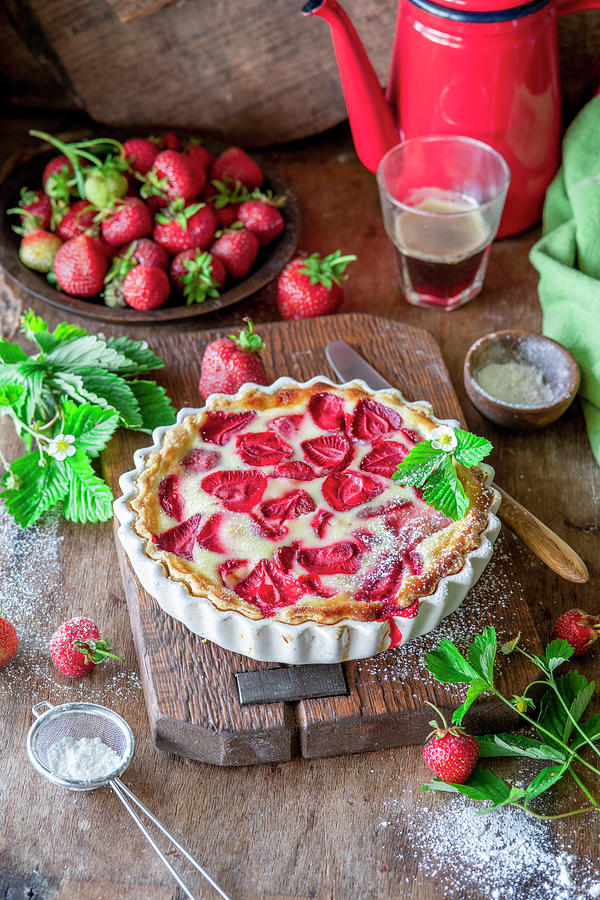 Strawberry Cream Pie Photograph by Irina Meliukh