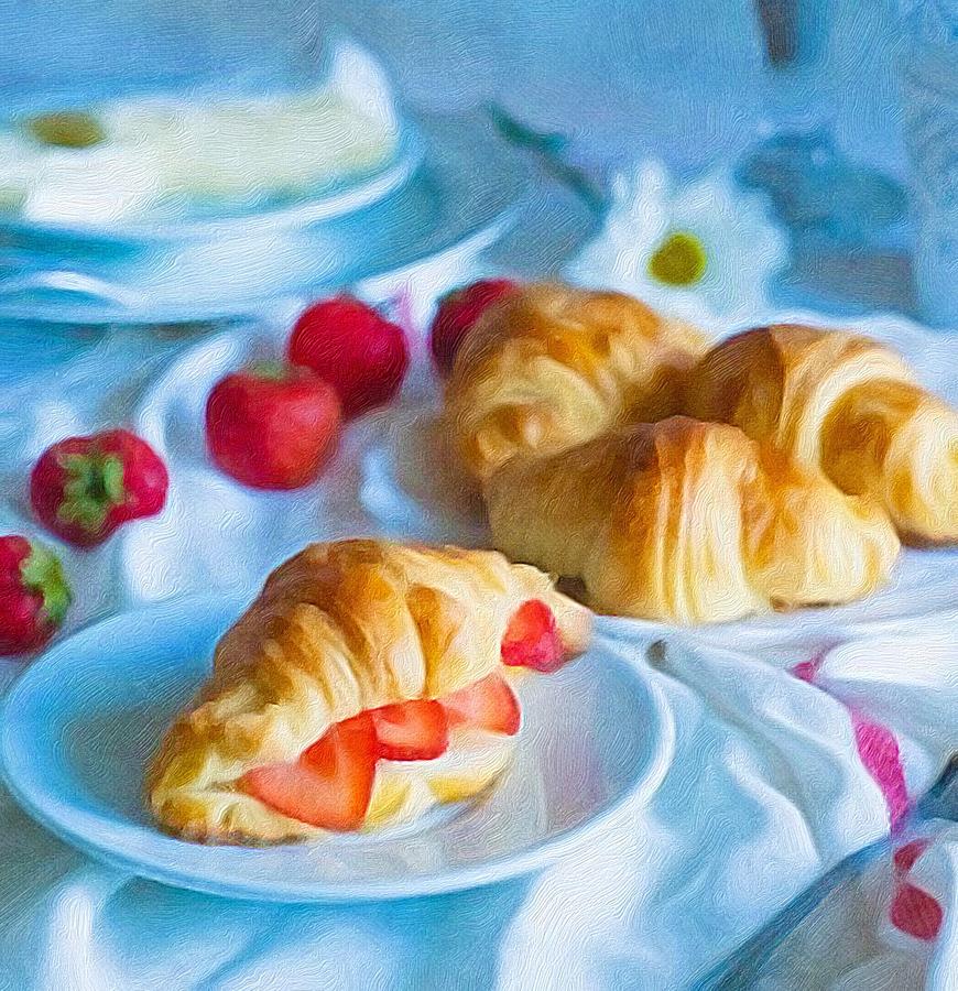Strawberry Croissant Photograph