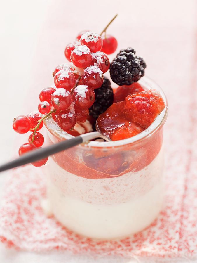 Strawberry Dessert With Panna Cotta Photograph by Eising Studio - Food Photo & Video