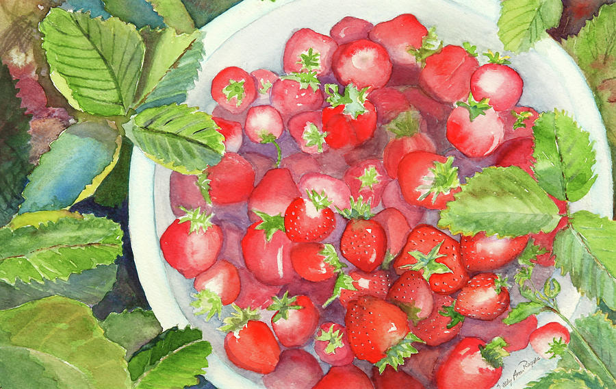 Strawberry Painting - Strawberry Festival by SallyAnn Rogers