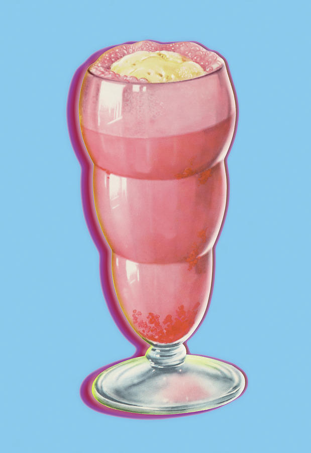 Strawberry Float Painting by Unknown