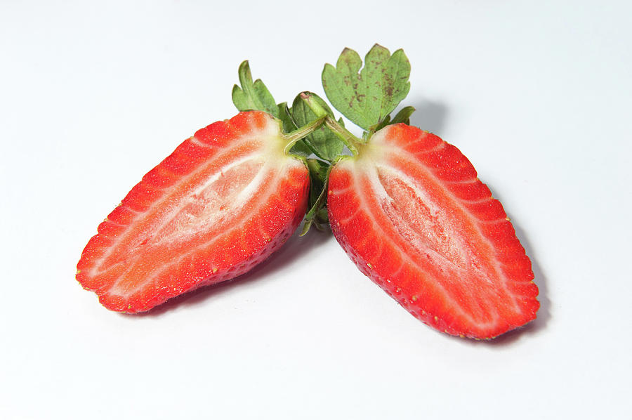 Strawberry Halves Photograph by Helen Jackson