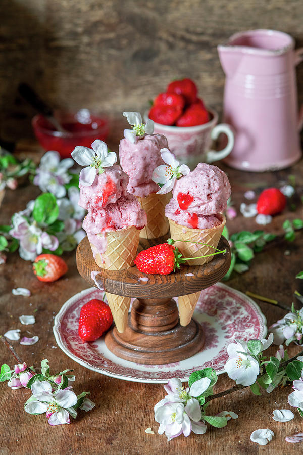 Strawberry Ice Cream Photograph by Irina Meliukh