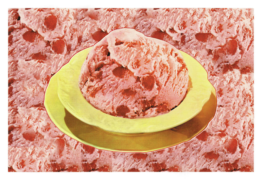 Strawberry Ice Cream Painting by Unknown