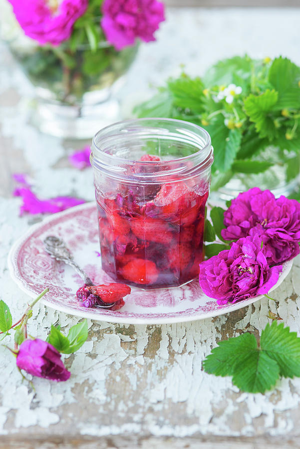 Strawberry Rose Jam Photograph by Irina Meliukh