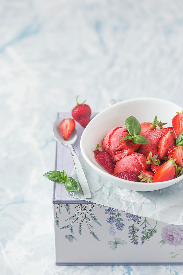 Strawberry Sorbet Photograph by Malgorzata Laniak
