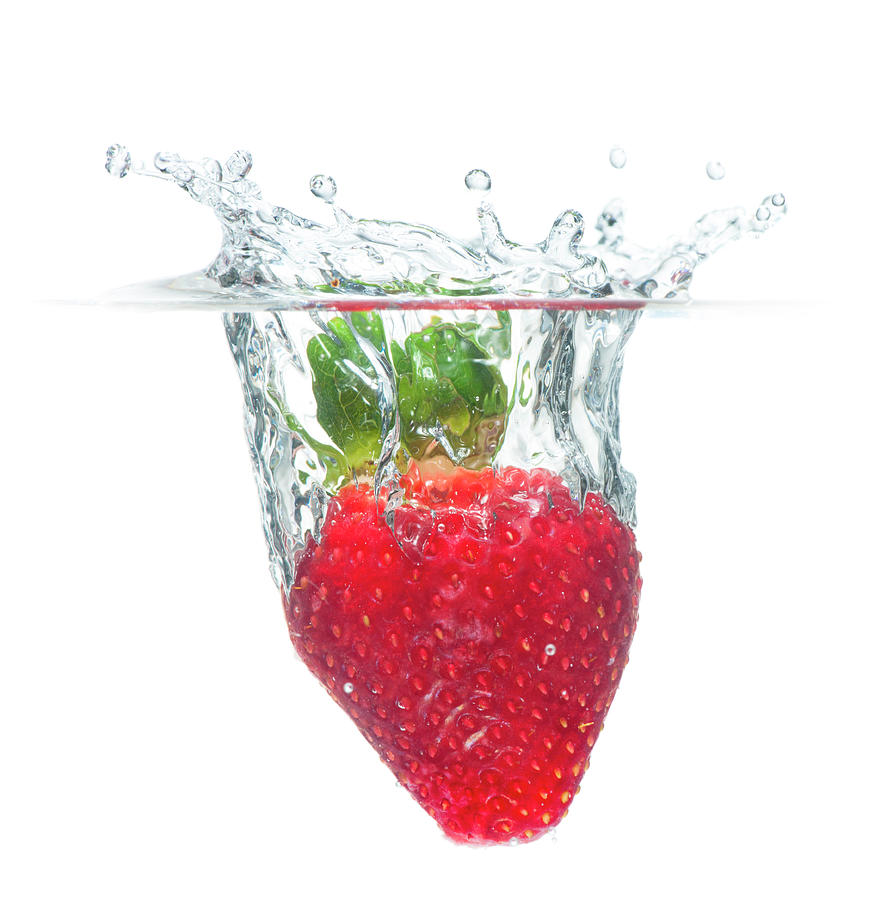 Strawberry Splash Photograph by Chris Stein