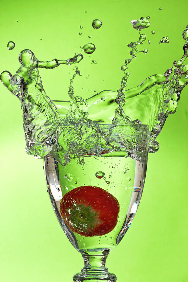 Strawberry Splash Photograph by Kevin Grace