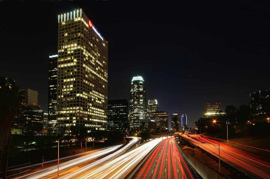Streaks Of Los Angeles Photograph by David Toussaint