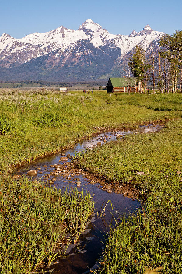 Stream Winds Through Wyoming Landscape Photograph by Megan Ahrens