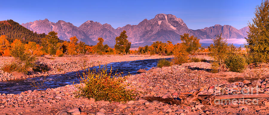 Streaming Toward The Tetons Photograph by Adam Jewell