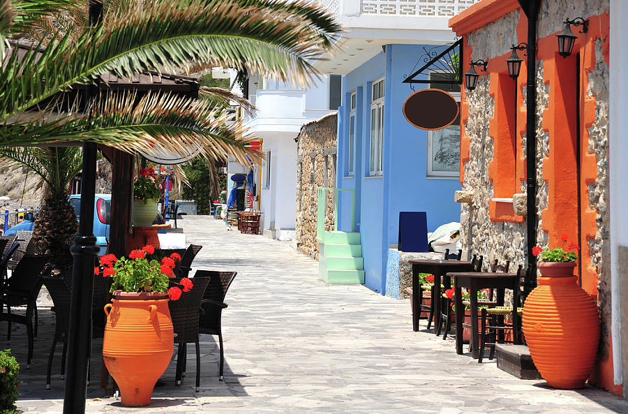 Street Along The Beach At Mirtos In Photograph by Clubfoto