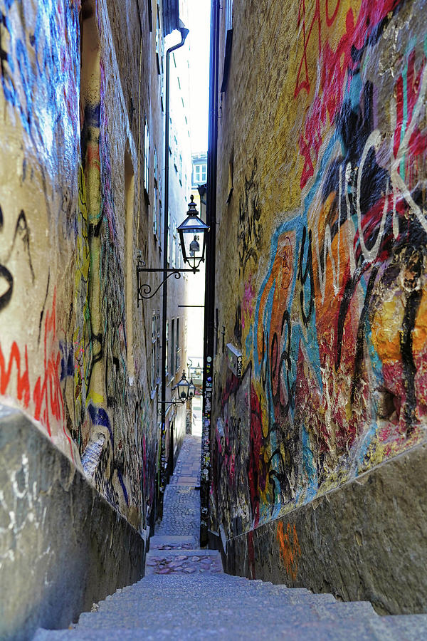 Street Art Stairway In Stockholm Sweden Photograph