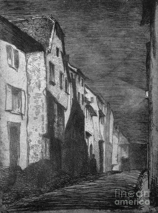 Street At Saverne, 1858, 1903 Drawing by Print Collector