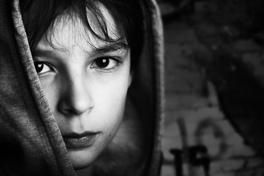 Street Boy Photograph by Mirjam Delrue