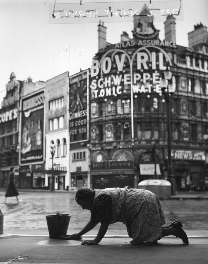 Street Cleaner Photograph by Bert Hardy