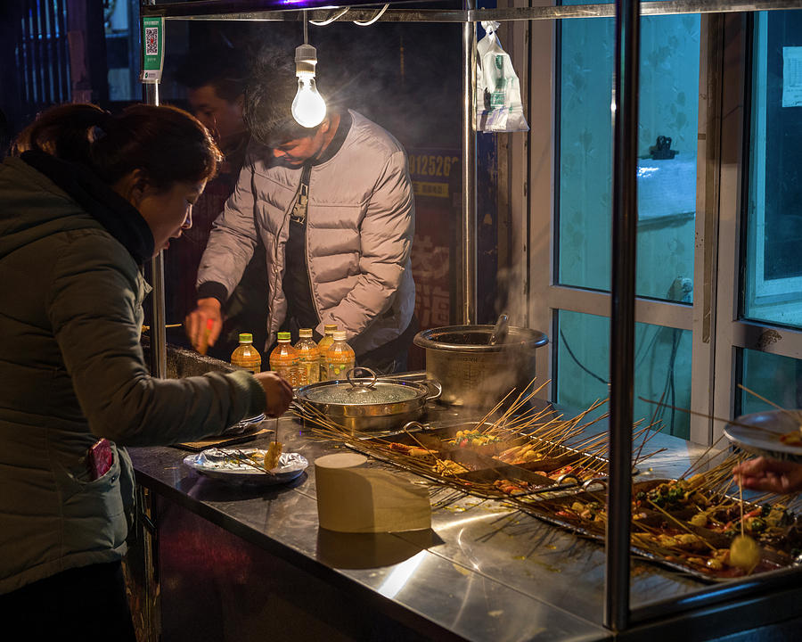 Street Food Cart in Urumqi Xinjiang China Photograph by Adam Rainoff