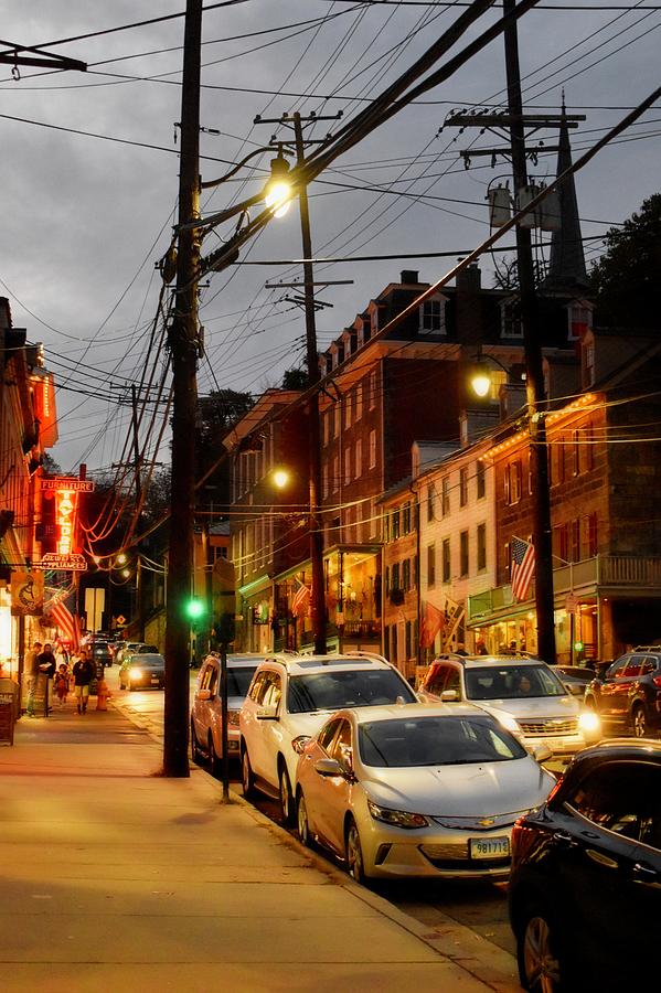 Street Glow In Ellicott City, Maryland Photograph