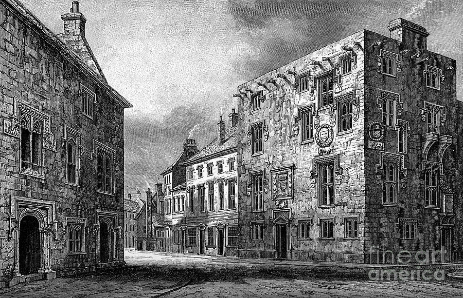 Street In Galway, Showing The House Drawing by Print Collector