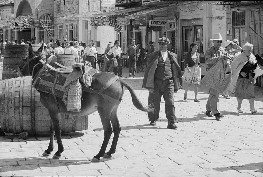Black And White Photograph - Street In Hydra by James Burke