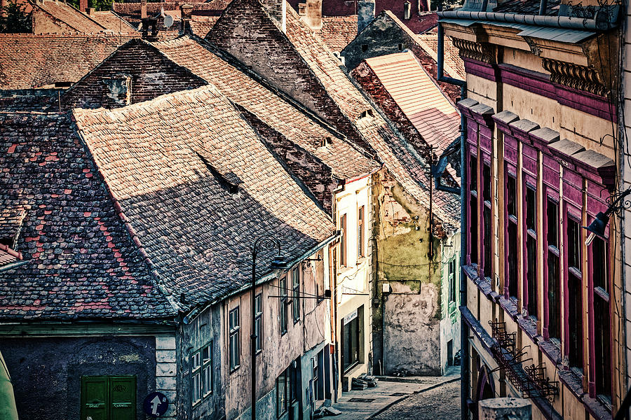 Street in Sibiu Romania Photograph by Stuart Litoff