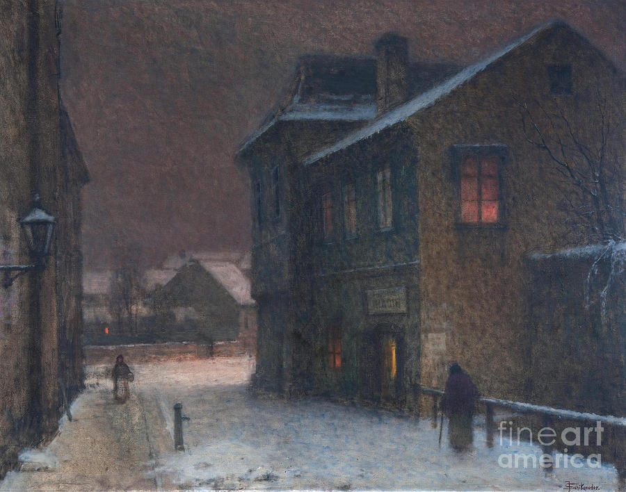Street In Snow, 1907-1909 Drawing by Heritage Images