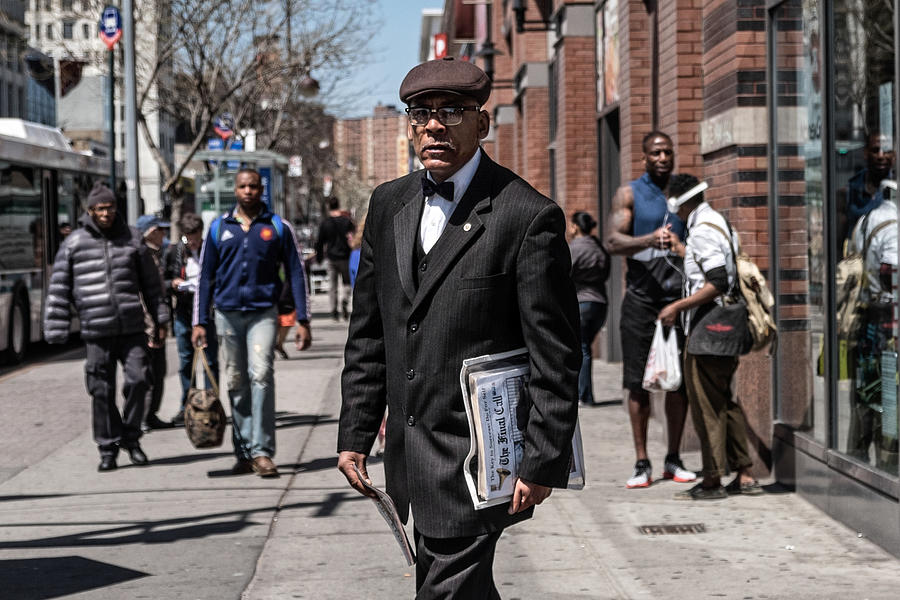 Harlem Photograph - Street Newsboy by Pablo Abreu