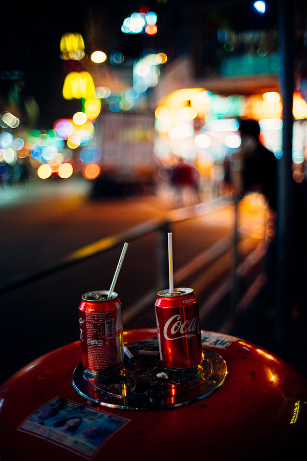 Coke Photograph - Street Night by Wen Huang