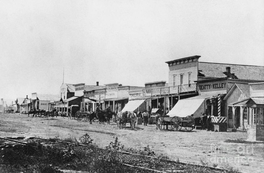 Street Of Early Dodge City by Bettmann