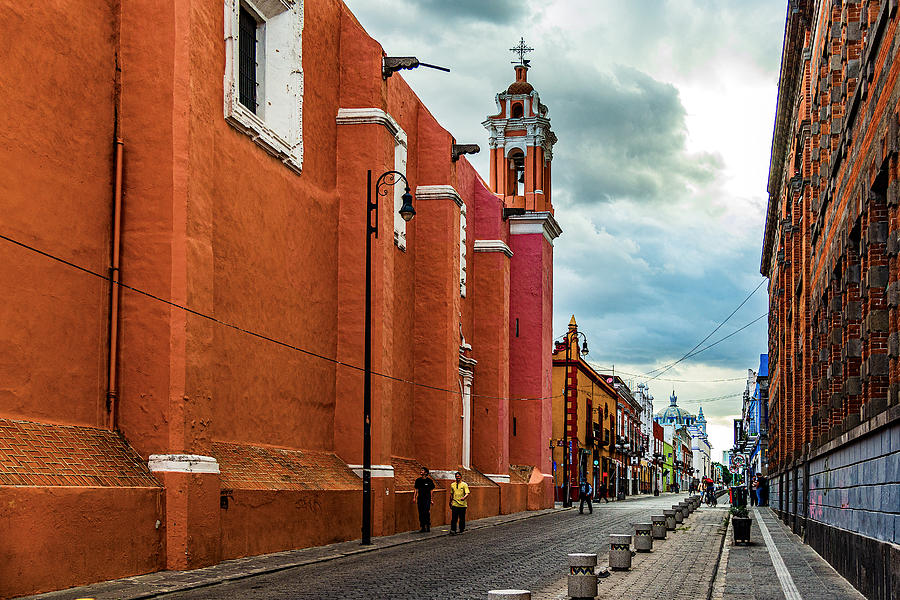 Architecture Photograph - Street Of Puebla, Mexico by Francisco Villalpando
