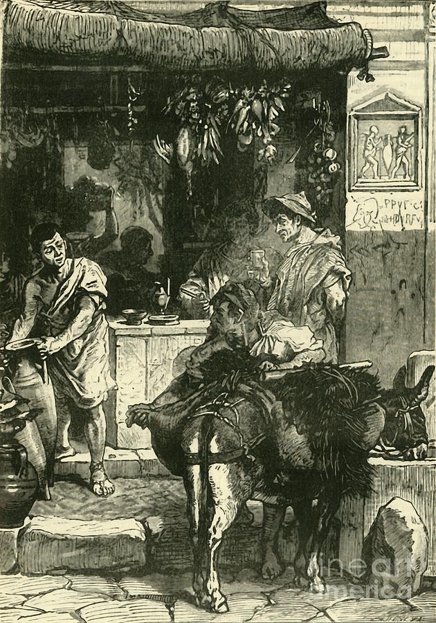 Street Scene In Pompeii Drawing by Print Collector