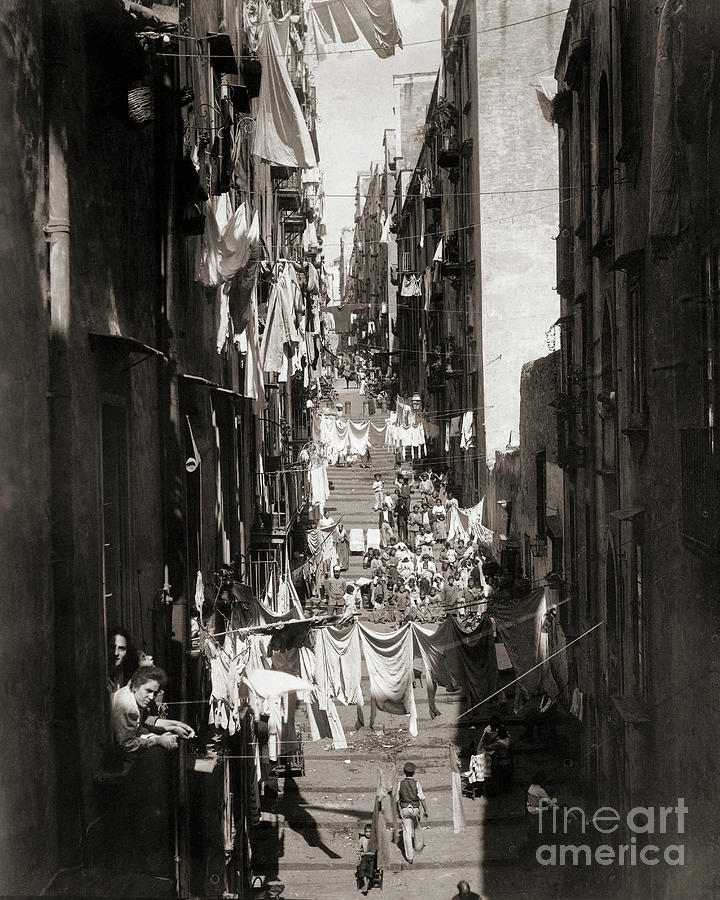Street Scene Naples Italy 19th Century Painting By Ken Welsh