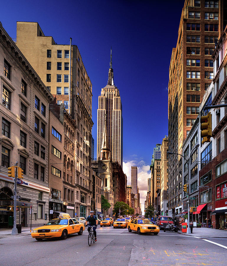 Street Scene With Empire State Bldg Digital Art by Paolo Giocoso