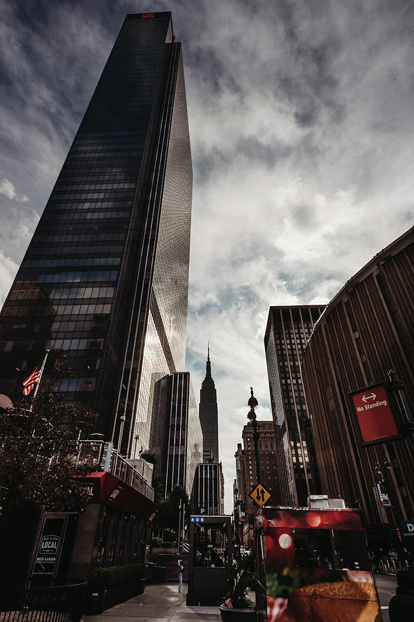 New York City Photograph - Street Scene With Tall Buildings In New York City, New York, Usa. by Cavan Images