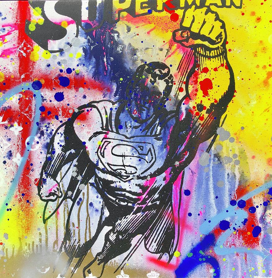Street Superman  Painting by Shane Bowden