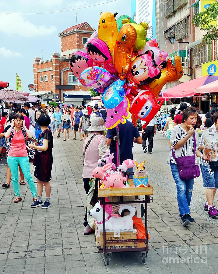 Street Vendor Sells Balloons by Yali Shi Street Vendor Sells Balloons by Yali Shi