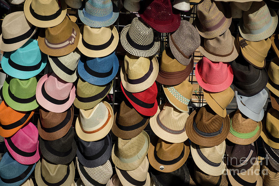 Street Vendors Hats Photograph by Steve Lewis Stock