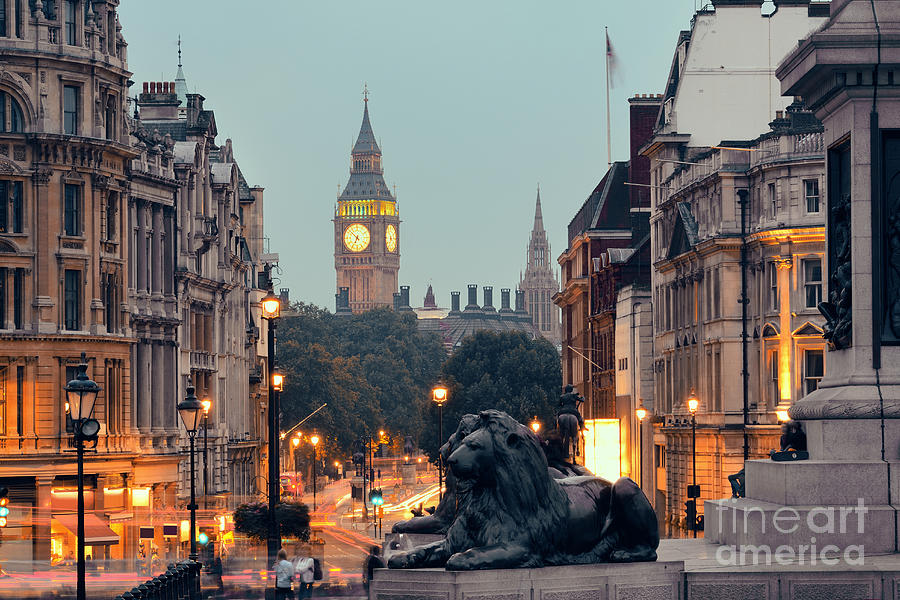 Big Photograph - Street View Of Trafalgar Square by Songquan Deng Big Photograph - Street View Of Trafalgar Square by Songquan Deng