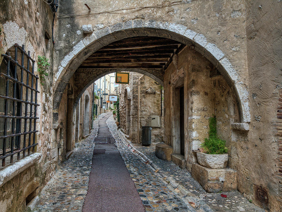 Street With Archway, Saint Paul De Vence Photograph by Phil Haber Photography